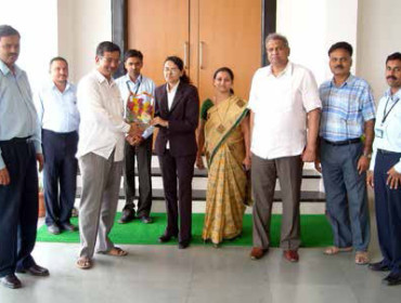 Rewarding MBM Gold Medalist Ms. Vaishali Borase