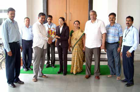 Rewarding MBM Gold Medalist Ms. Vaishali Borase